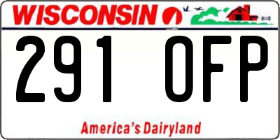 WI license plate 291OFP