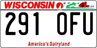 WI license plate 291OFU