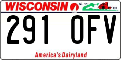 WI license plate 291OFV