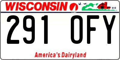 WI license plate 291OFY