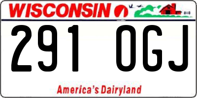 WI license plate 291OGJ