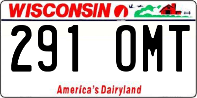 WI license plate 291OMT