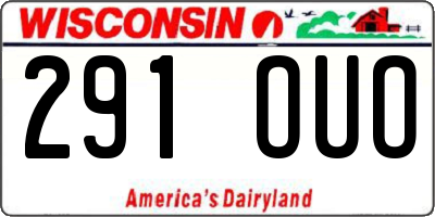 WI license plate 291OUO