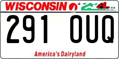 WI license plate 291OUQ
