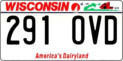 WI license plate 291OVD