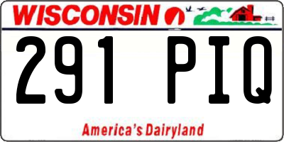 WI license plate 291PIQ