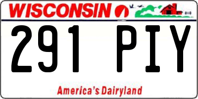 WI license plate 291PIY