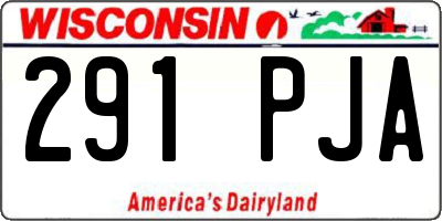WI license plate 291PJA