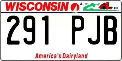 WI license plate 291PJB