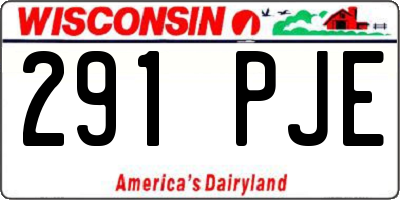 WI license plate 291PJE