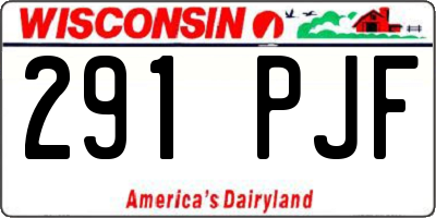 WI license plate 291PJF