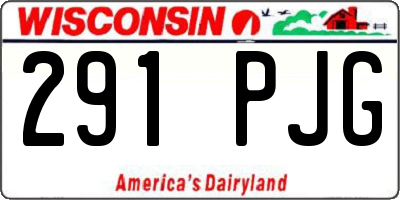 WI license plate 291PJG