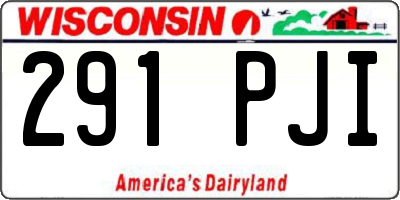 WI license plate 291PJI
