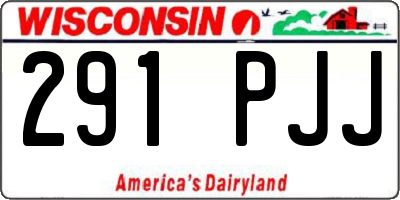 WI license plate 291PJJ