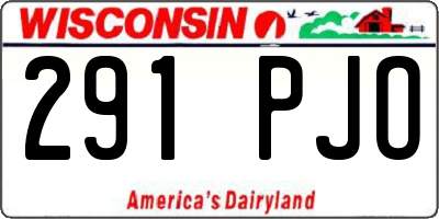 WI license plate 291PJO