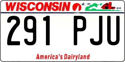 WI license plate 291PJU
