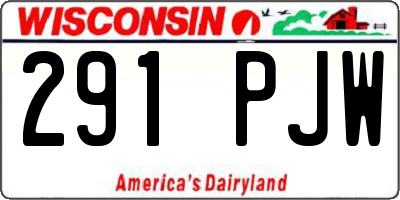 WI license plate 291PJW