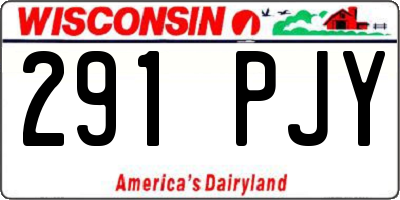 WI license plate 291PJY