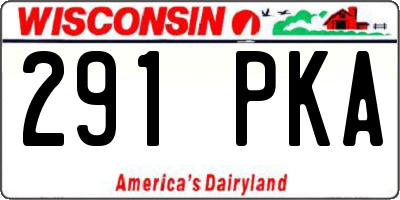 WI license plate 291PKA