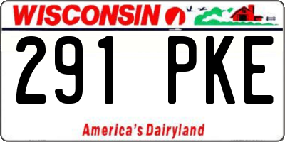WI license plate 291PKE