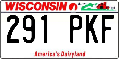 WI license plate 291PKF