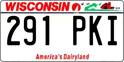 WI license plate 291PKI