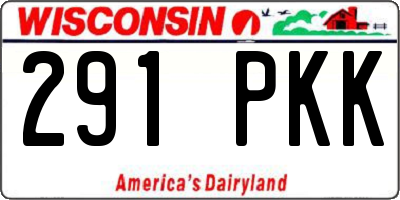 WI license plate 291PKK