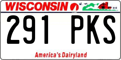 WI license plate 291PKS