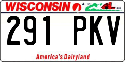 WI license plate 291PKV