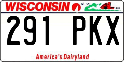 WI license plate 291PKX