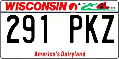 WI license plate 291PKZ