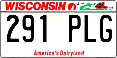 WI license plate 291PLG