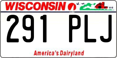 WI license plate 291PLJ