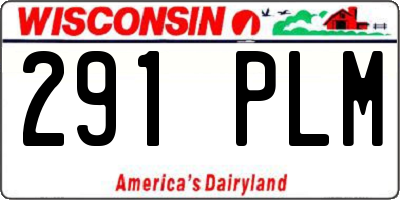 WI license plate 291PLM