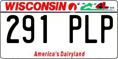 WI license plate 291PLP