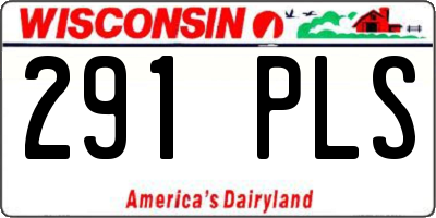 WI license plate 291PLS