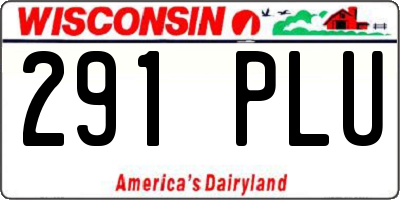 WI license plate 291PLU