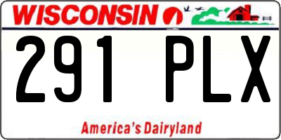 WI license plate 291PLX