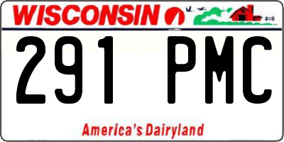 WI license plate 291PMC