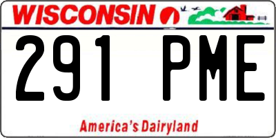 WI license plate 291PME