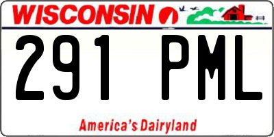 WI license plate 291PML