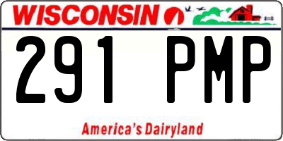WI license plate 291PMP