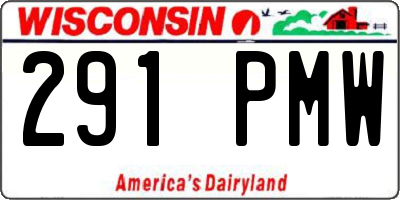 WI license plate 291PMW