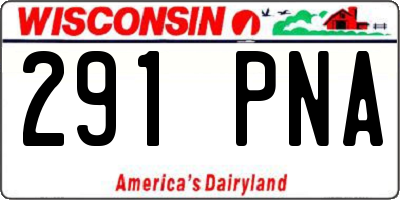 WI license plate 291PNA