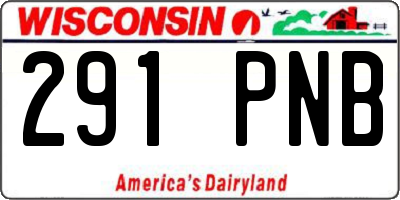 WI license plate 291PNB