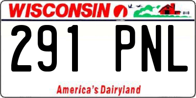 WI license plate 291PNL