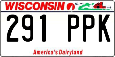 WI license plate 291PPK