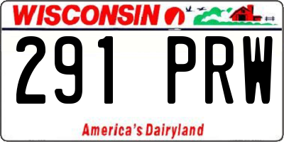 WI license plate 291PRW