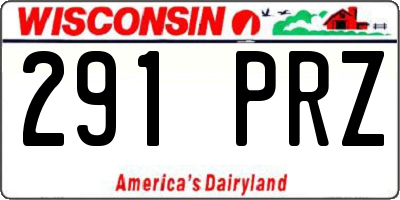 WI license plate 291PRZ