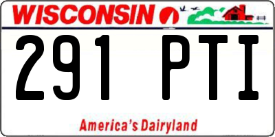 WI license plate 291PTI